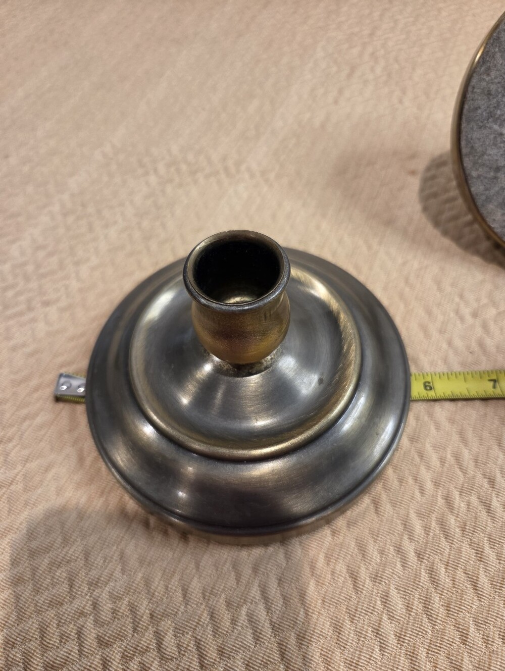 Vintage Metal Pair Of Taper Candlestick Holders - Picture 6 of 7